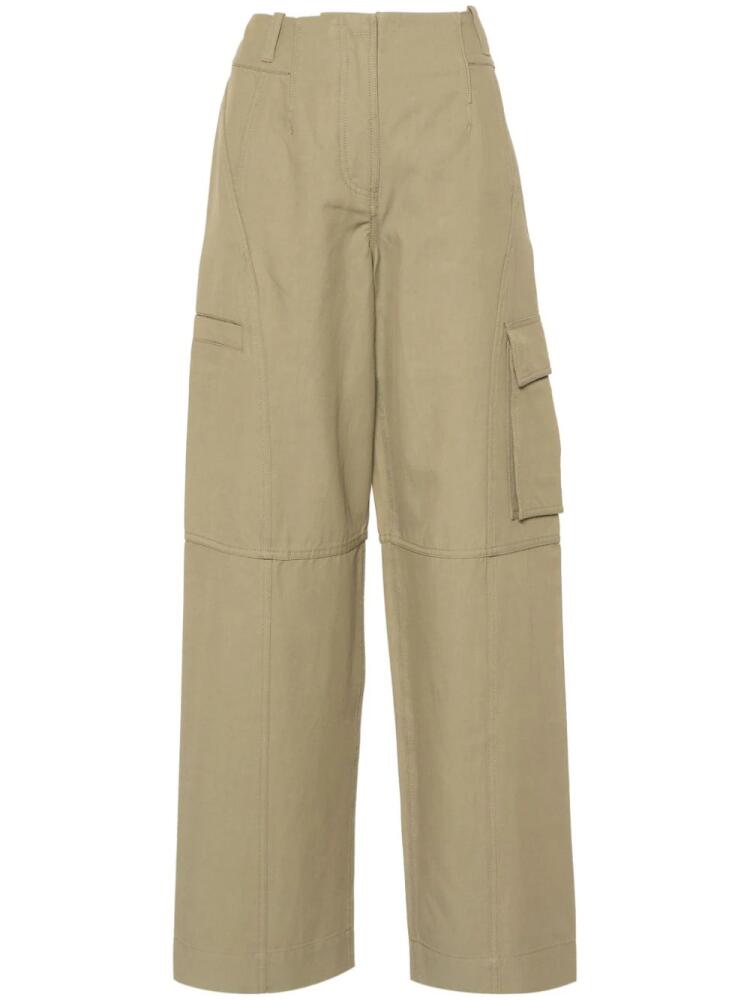 Cult Gaia seam twill tapered trousers - Green Cover