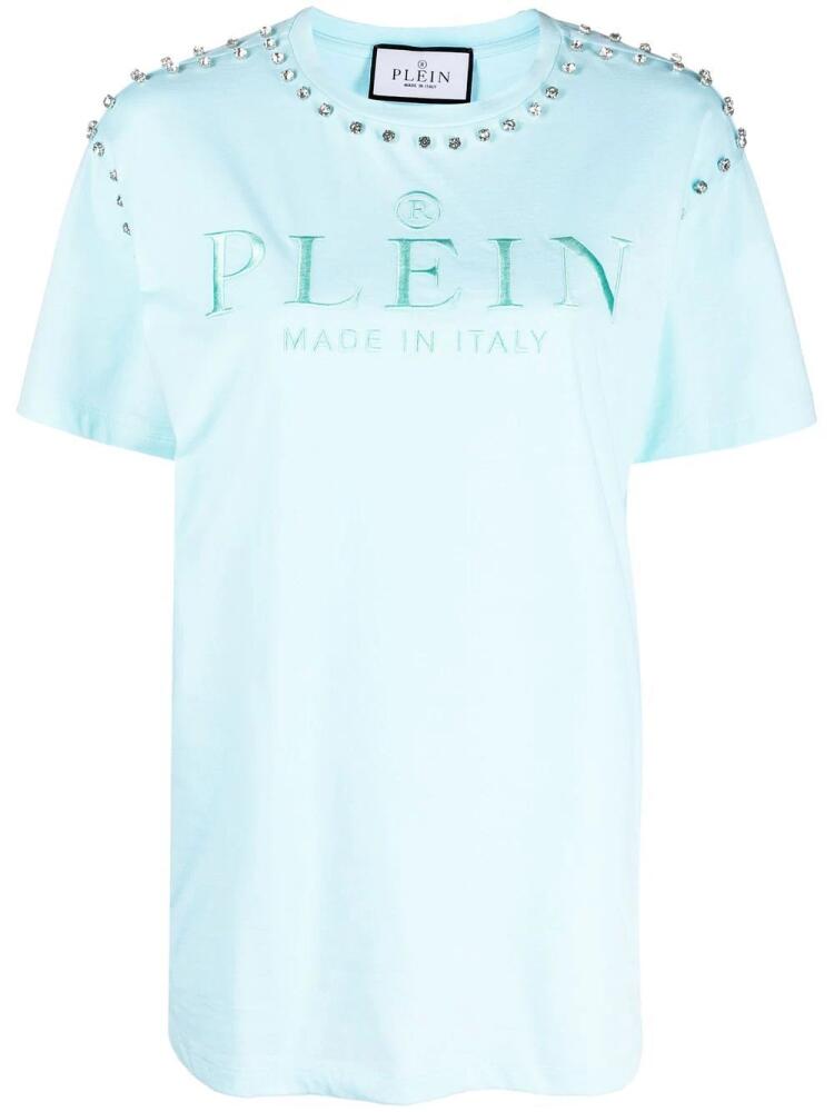 Philipp Plein crystal-embellished short-sleeved T-shirt - Blue Cover