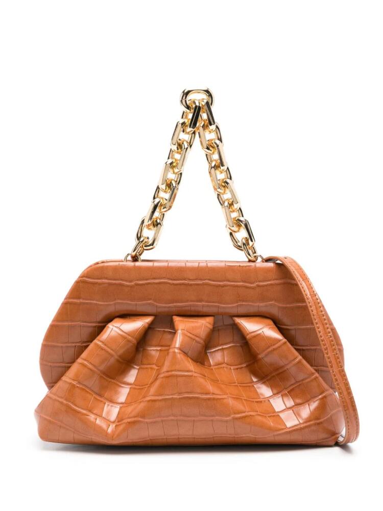 Themoirè Tia Croco shoulder bag - Brown Cover