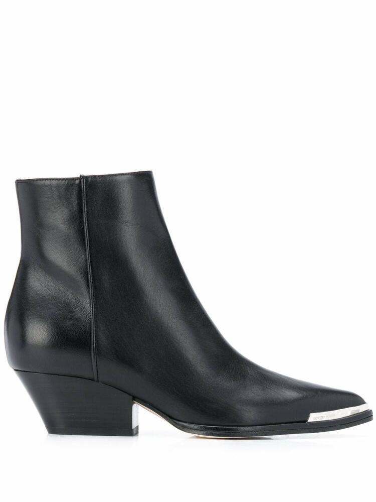 Sergio Rossi pointed contrast-cap boots - Black Cover