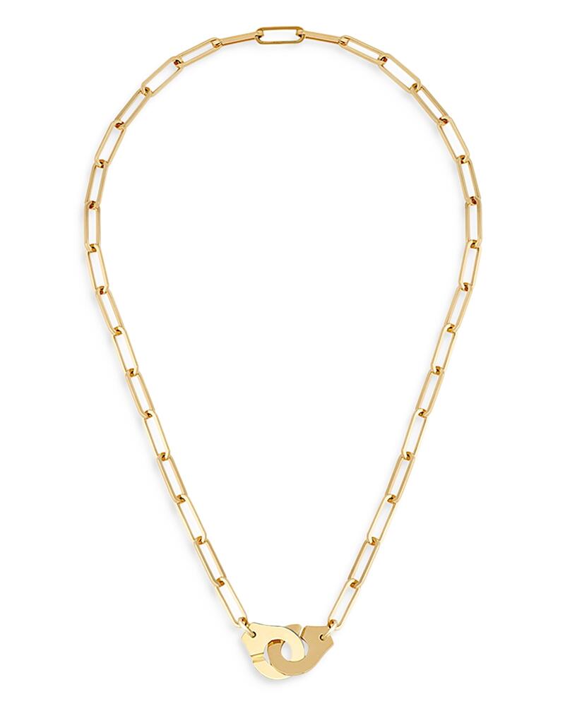 Dinh Van 18K Yellow Gold Menottes Interlocking Clasp Open Link Necklace, 17.5 Cover