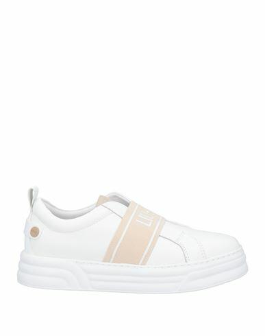 Liu •jo Woman Sneakers White Leather, Textile fibers Cover