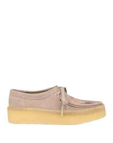 Clarks Originals Wallabee Cup Woman Lace-up shoes Dove grey Soft Leather, Textile fibers Cover