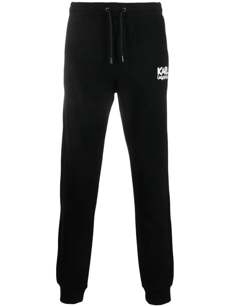 Karl Lagerfeld logo-print track pants - Black Cover