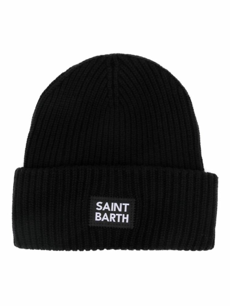 MC2 Saint Barth logo-patch knitted beanie - Black Cover