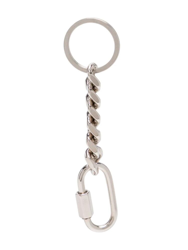 IN GOLD WE TRUST PARIS curb-chain keyring - Silver Cover