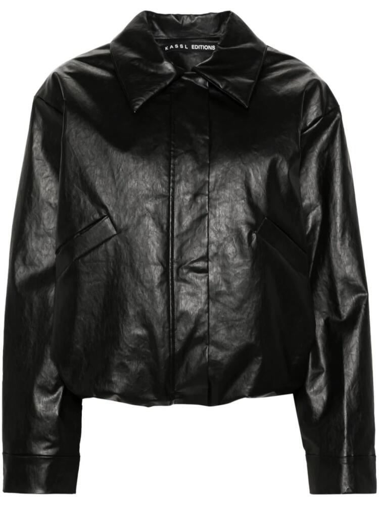 KASSL Editions coated padded jacket - Black Cover