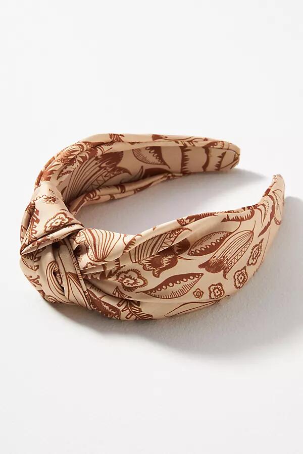 By Anthropologie Everly Printed Knot Headband Cover