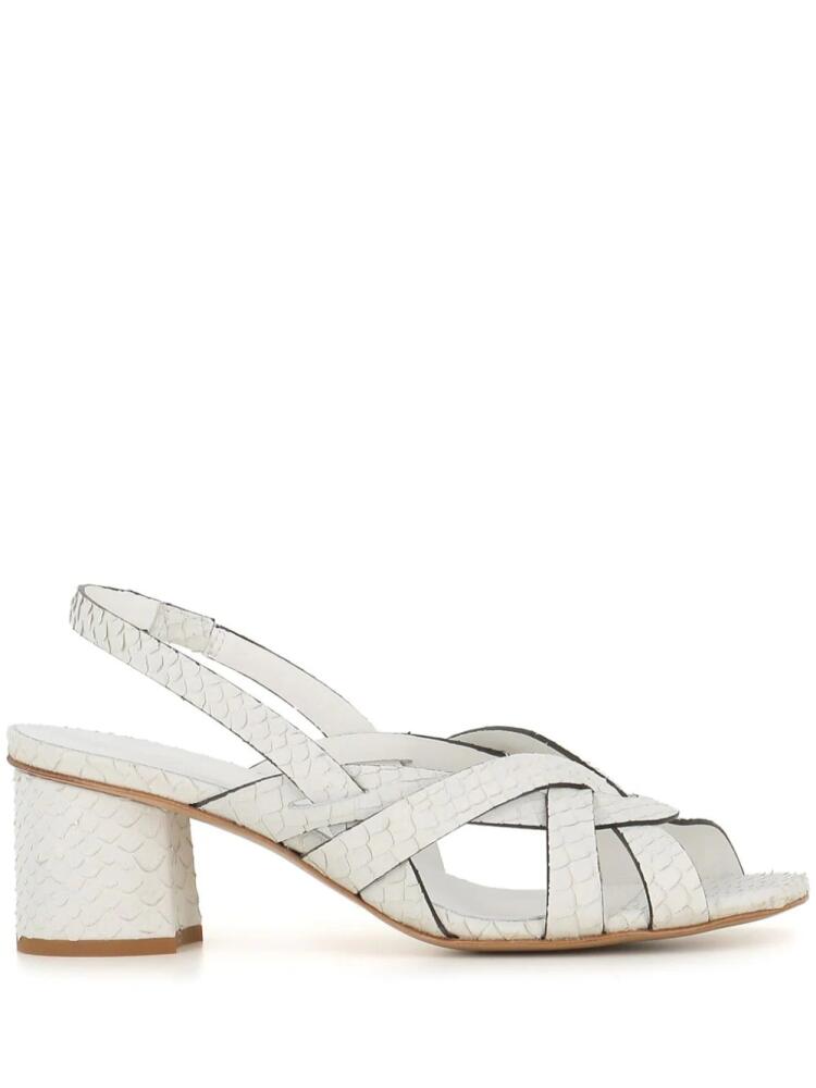 Del Carlo 65mm leather sandals - White Cover