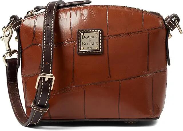 Dooney & Bourke Denison II Mini Domed Crossbody (Cognac) Handbags Cover