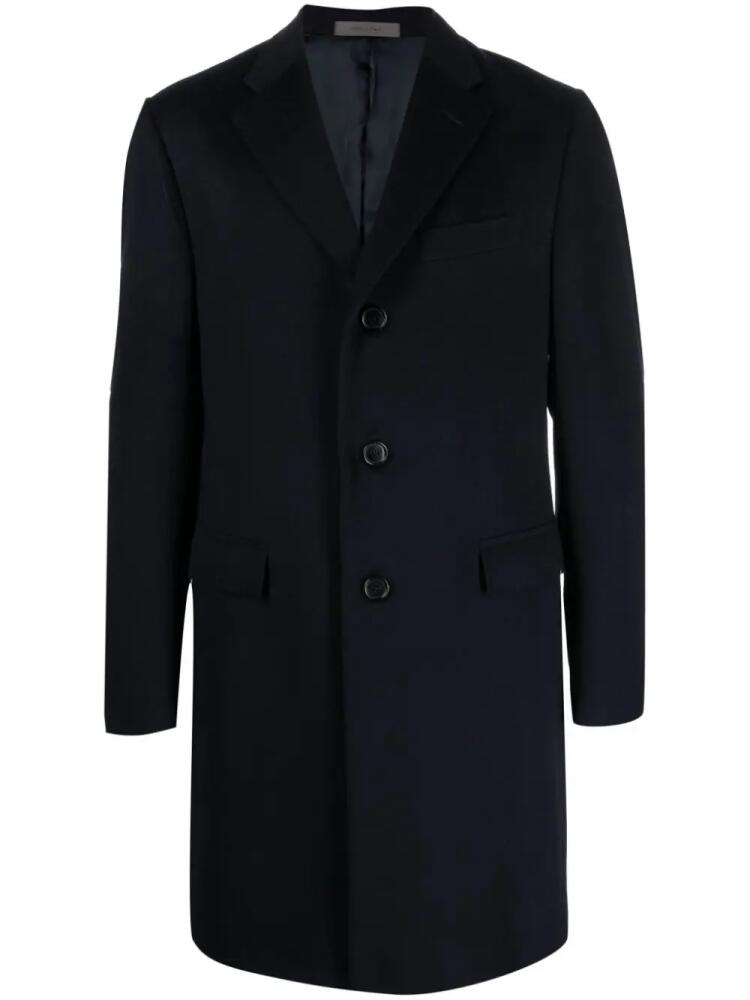 Corneliani single-breasted wool coat - Blue Cover