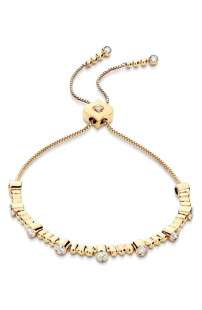 Sara Weinstock Isadora Bezel & Bead Slider Bracelet in 18K Yg Cover