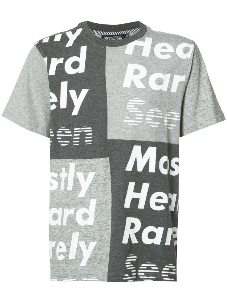 Mostly Heard Rarely Seen patchwork T-shirt - Grey Cover