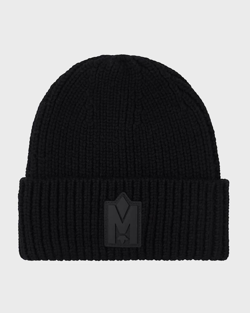 Mackage Men's M-Logo Patch Beanie Hat Cover