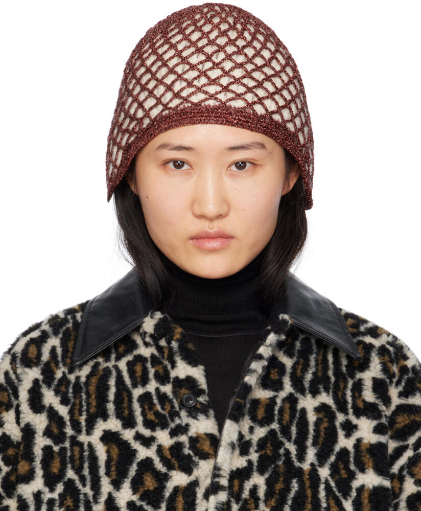 Maison Margiela Orange Handmade Lurex Beanie Cover