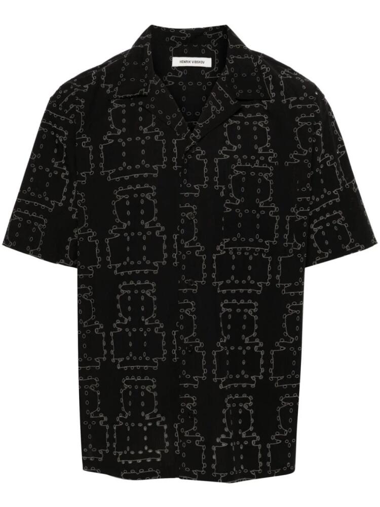 Henrik Vibskov Transfer broderie anglaise shirt - Black Cover