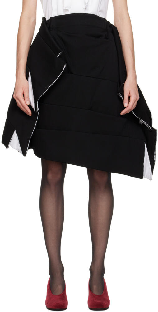 Comme des Garçons Black Tiered Midi Skirt Cover