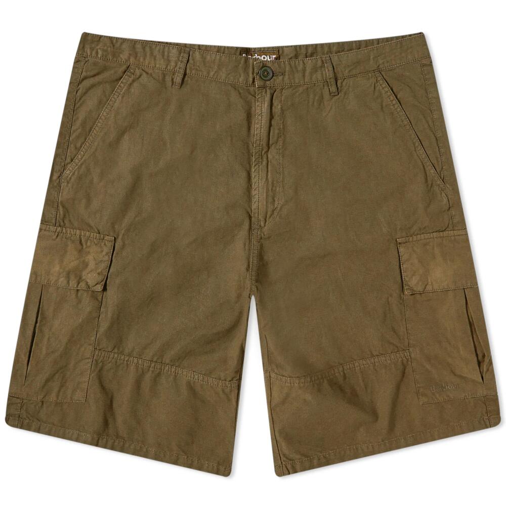 Barbour Men's Essential Ripstop Cargo Shorts in Ivy Green Cover