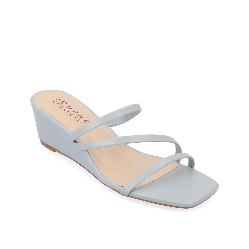 Journee Collection Takarah Wedge Sandal | Women's | Pale blue Cover