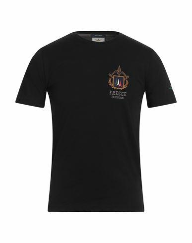 Aeronautica Militare Man T-shirt Black Cotton Cover