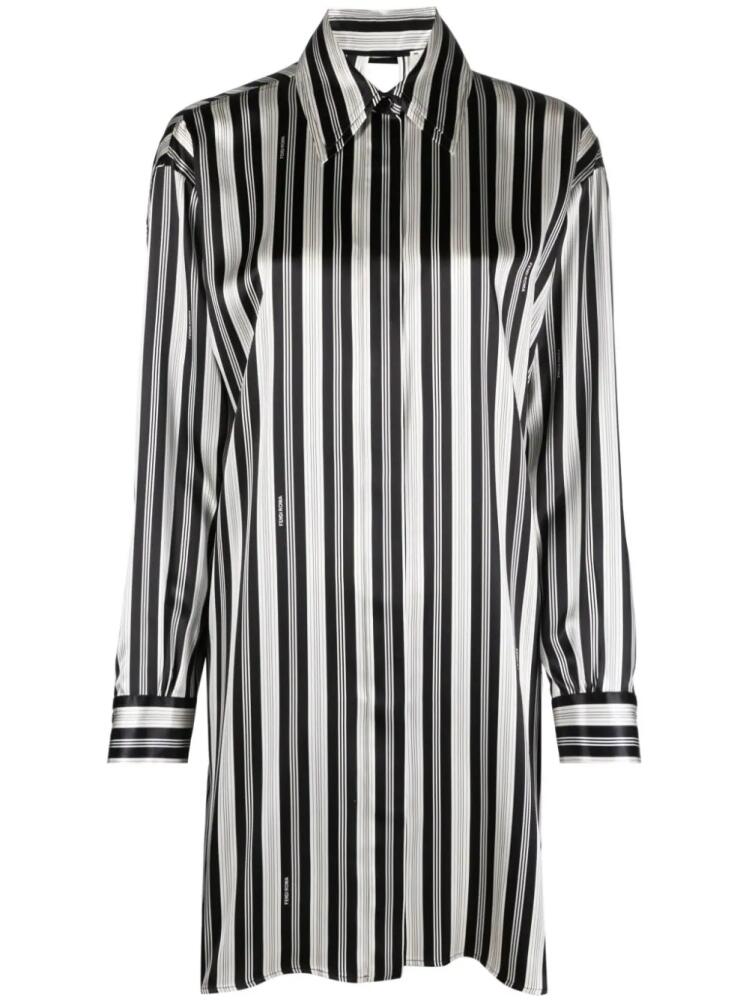 FENDI striped silk shirtdress - Black Cover