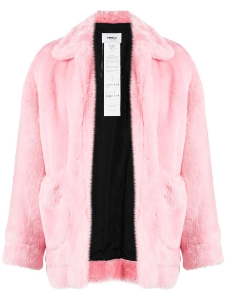 Doublet bunny-motif faux-fur jacket - Pink Cover