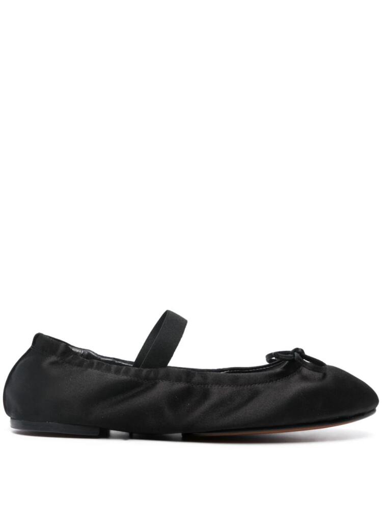 Polo Ralph Lauren satin-finish leather ballerinas - Black Cover