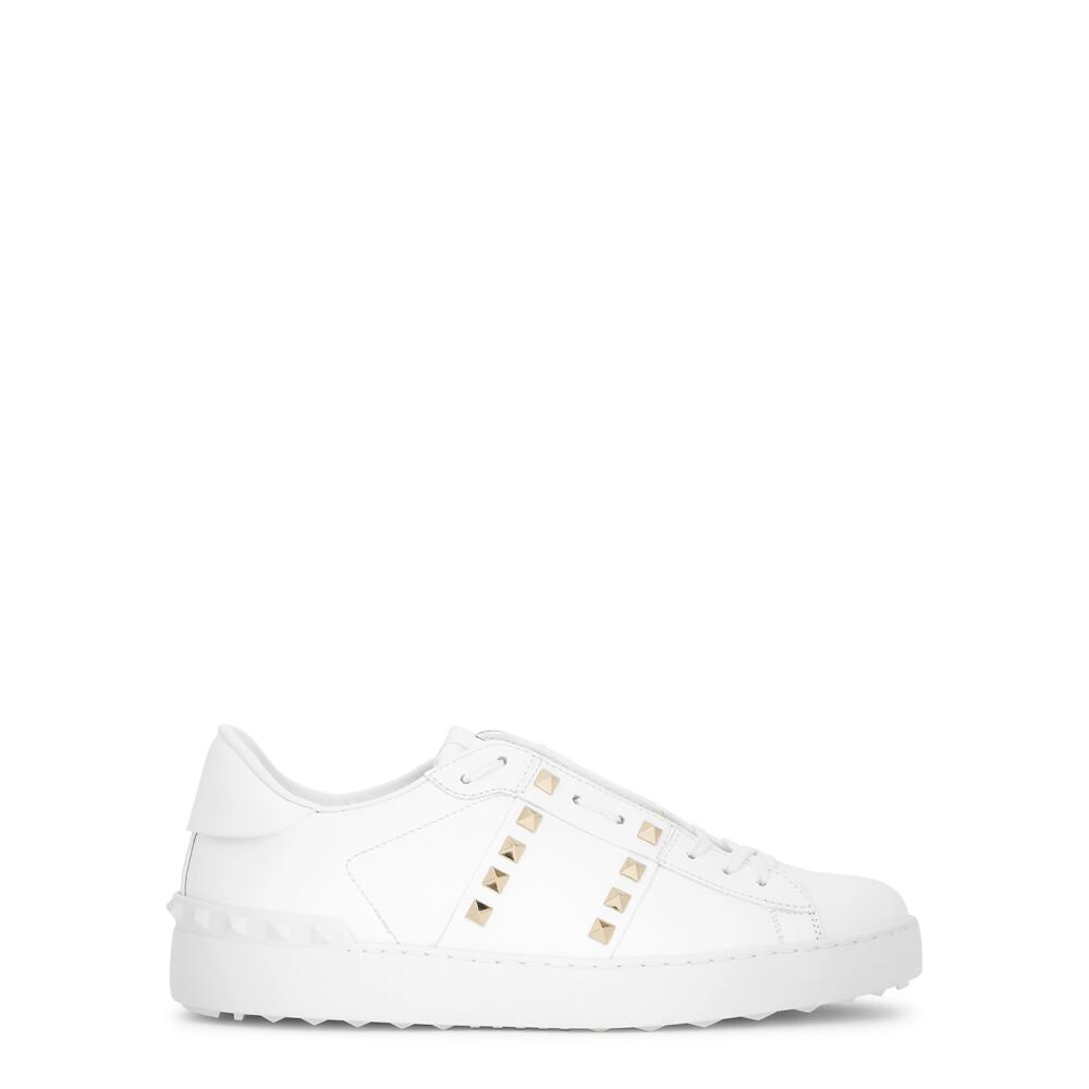 Valentino Garavani Rockstud Untitled Leather Sneakers - White Cover