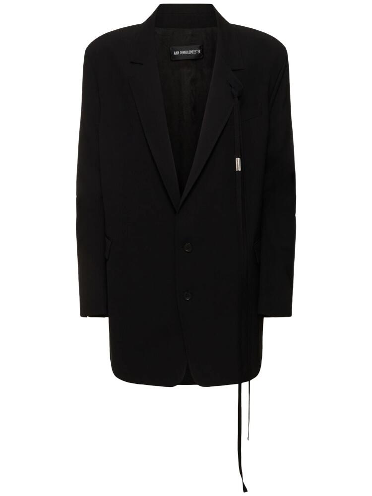 ANN DEMEULEMEESTER Anthoon Tailored Wool Blend Blazer Cover