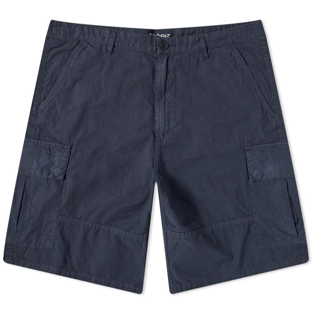 Barbour Men's Essential Ripstop Cargo Shorts in Navy Cover