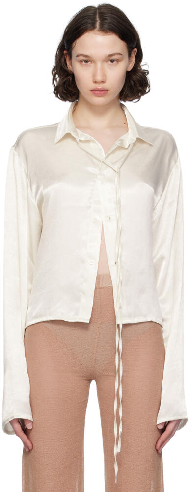 Ludovic de Saint Sernin Off-White Crop Shirt Cover