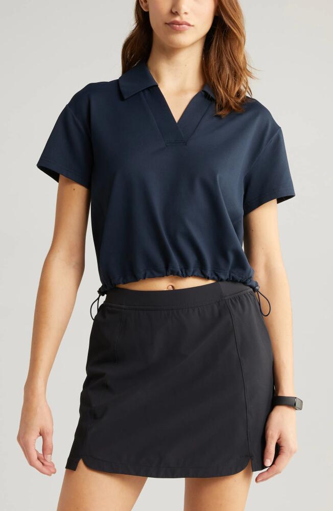 Zella Replay Boxy Polo Tee in Navy Sapphire Cover