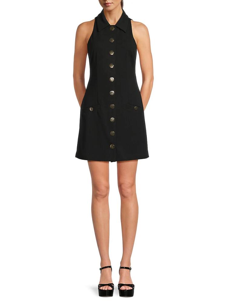 Rachel Parcell Women's Collared Mini Sheath Dress - Black Cover