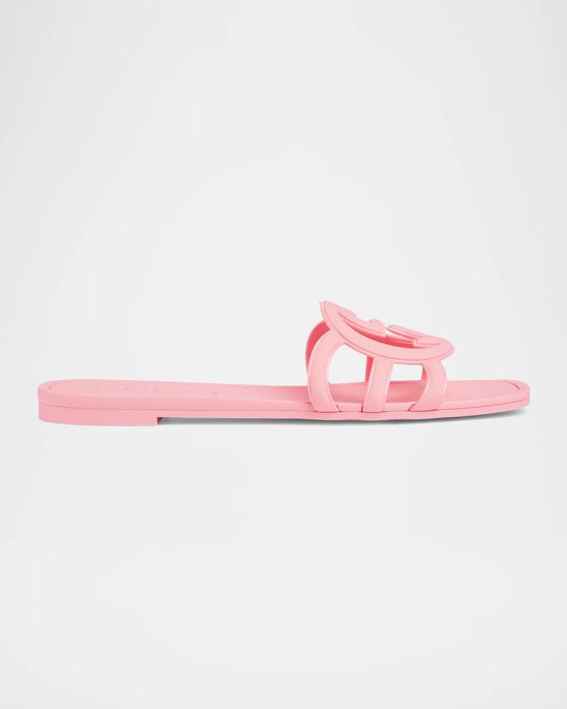 Gucci Palma GG Rubber Flat Slide Sandals Cover