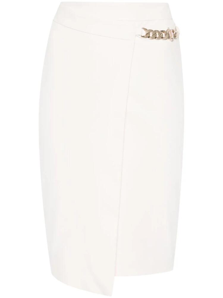 LIU JO chain-link midi skirt - White Cover