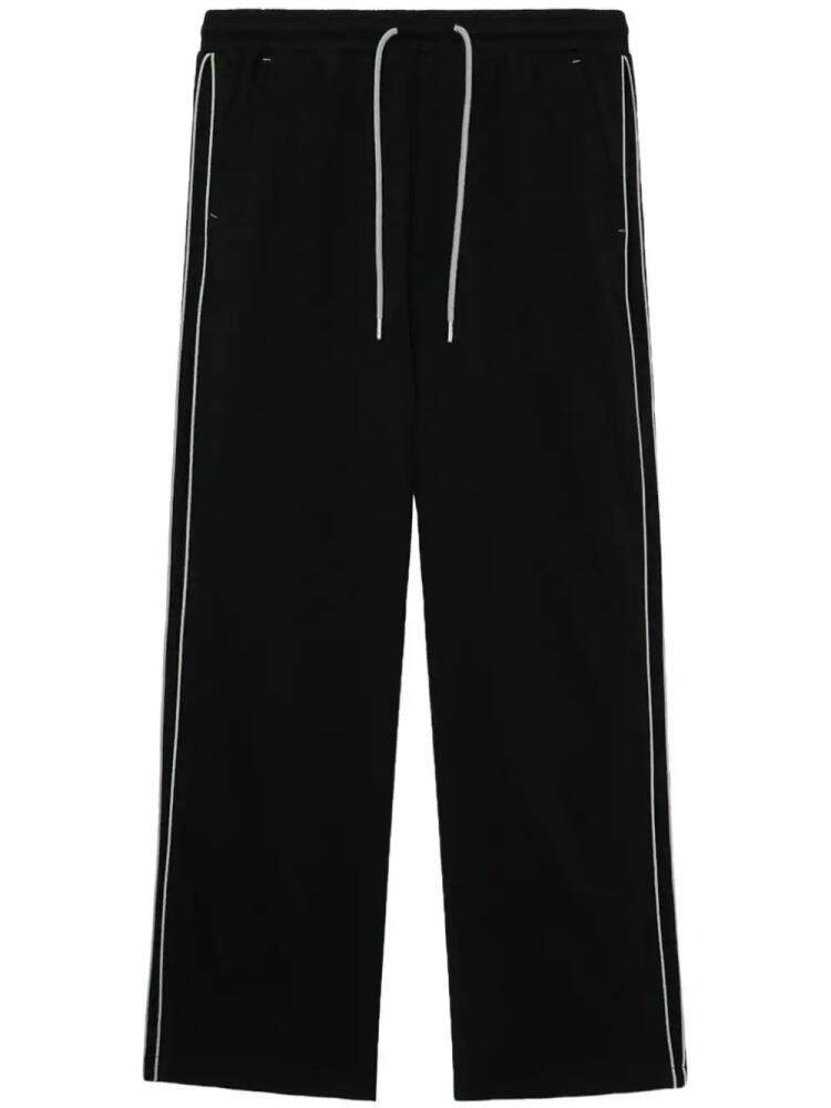 FIVE CM wide-leg cotton track pants - Black Cover