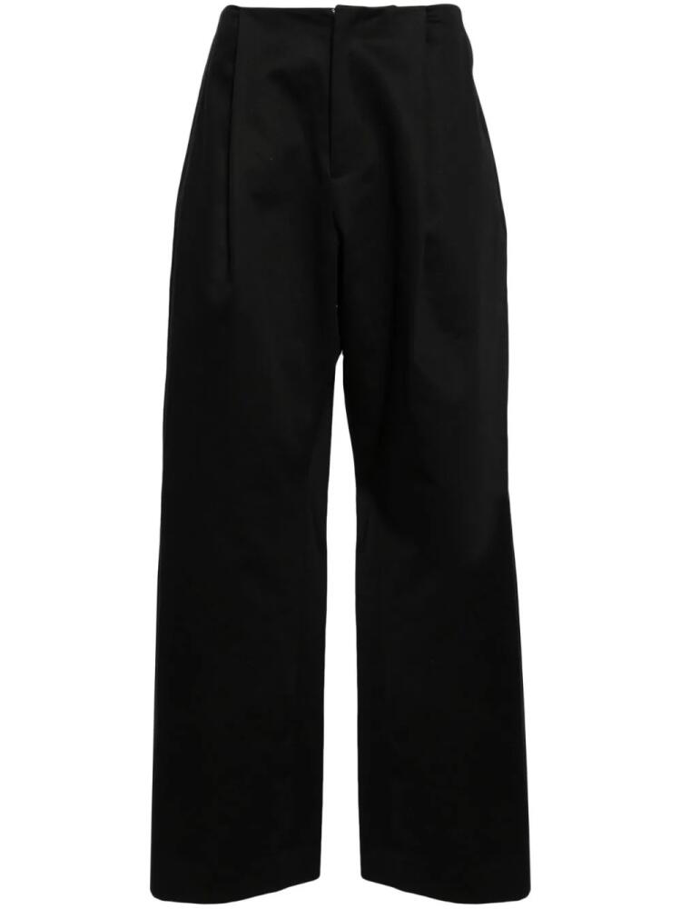 AARON ESH pleat-detail straight-leg trousers - Black Cover