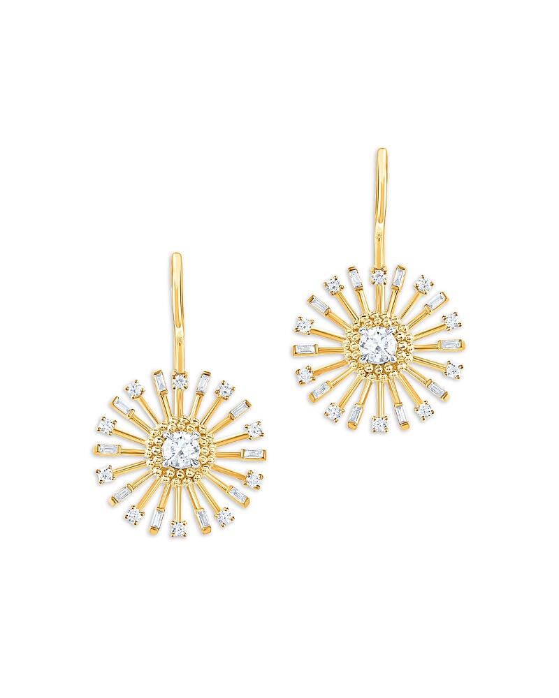 Harakh Diamond Sunlight Rays Drop Earrings in 18K Yellow Gold, 0.95 ct. t. w. Cover