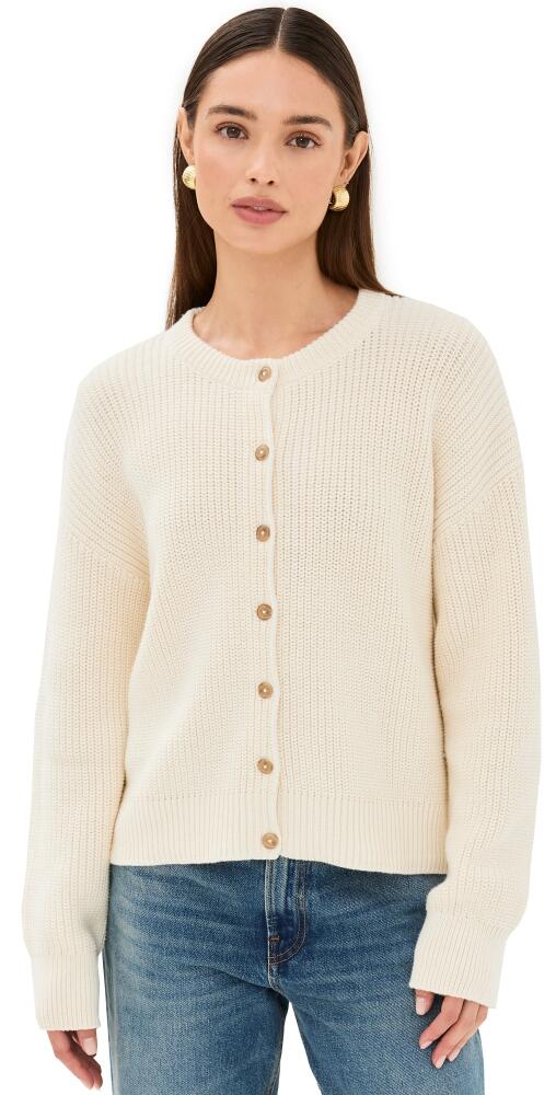 Jenni Kayne Hayes Crew Neck Cardigan Ivory Cover