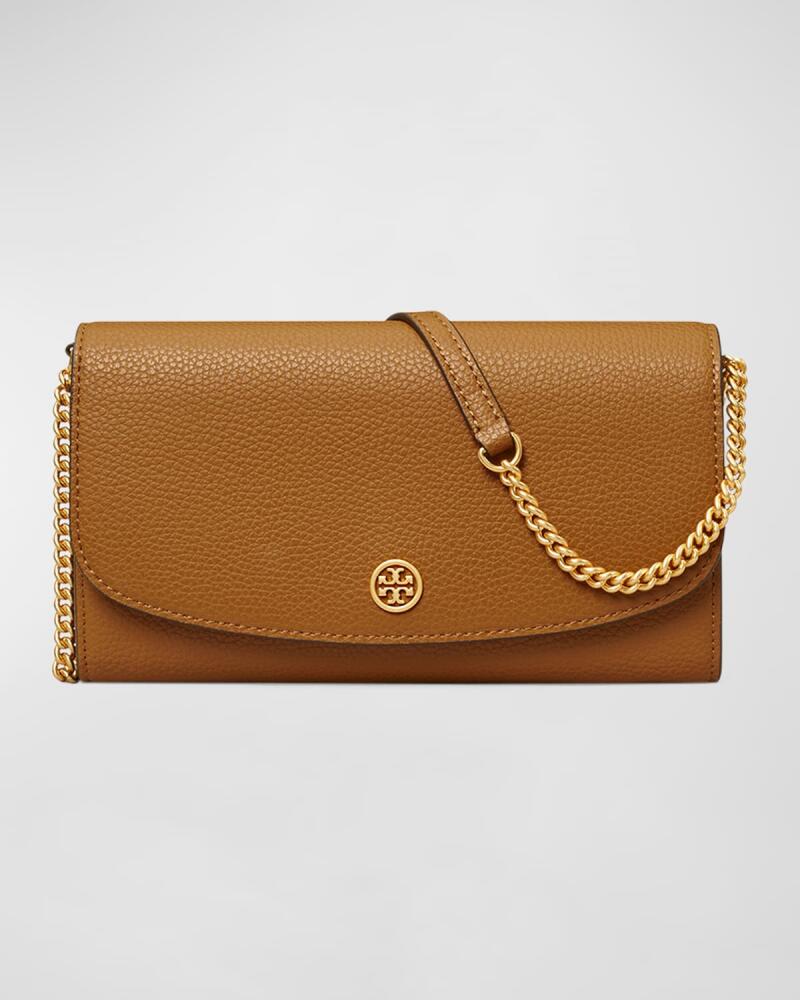 Tory Burch Robinson Flap Leather Wallet on Chain Cover