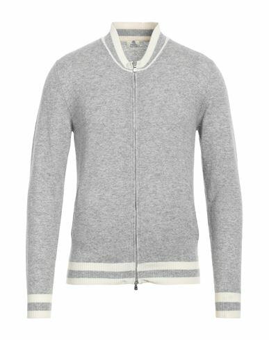 Luigi Borrelli Napoli Man Cardigan Light grey Wool, Cashmere Cover