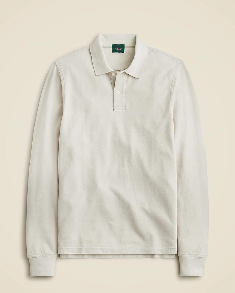 J.Crew Long-sleeve classic piqué polo shirt Cover