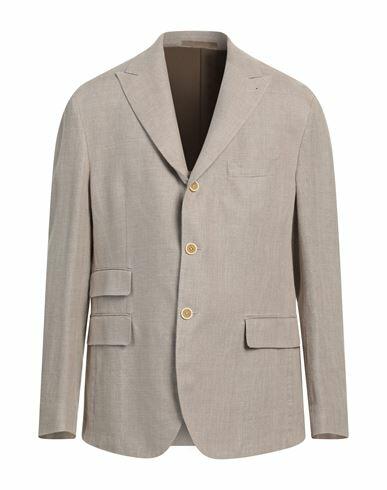 Eleventy Man Blazer Beige Cotton, Linen Cover