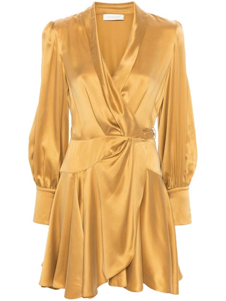 ZIMMERMANN silk wrap mini dress - Neutrals Cover