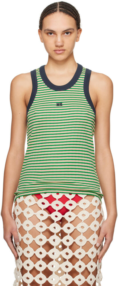 Wales Bonner Off-White & Green Sonic Tank Top Cover