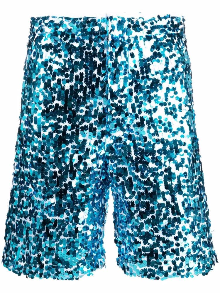 Plan C sequinned Bermuda shorts - Blue Cover