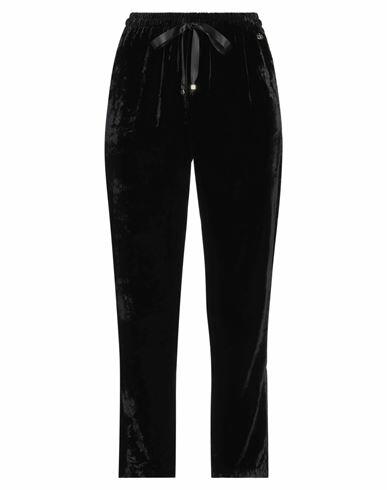 Rebel Queen Woman Pants Black Viscose, Polyamide Cover