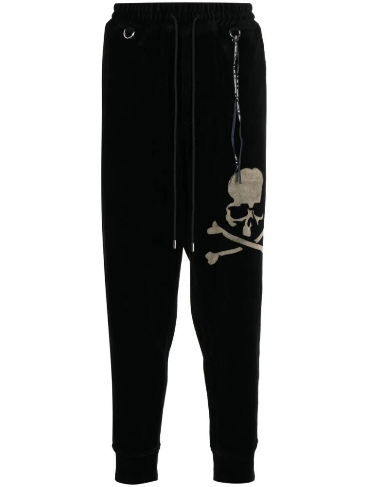 Mastermind Japan velvet-effect skull track pants - Black Cover