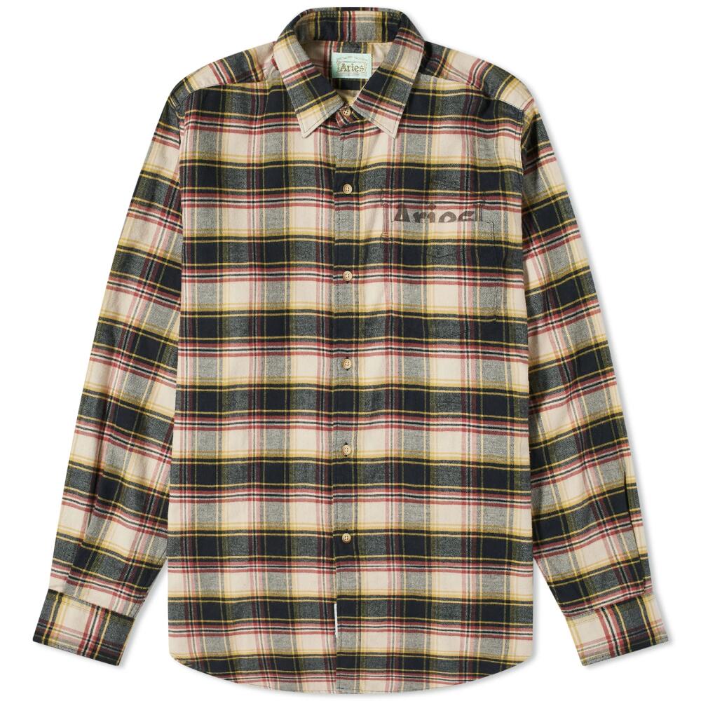 Aries Plaid Flannel Shirt in Multi Cover