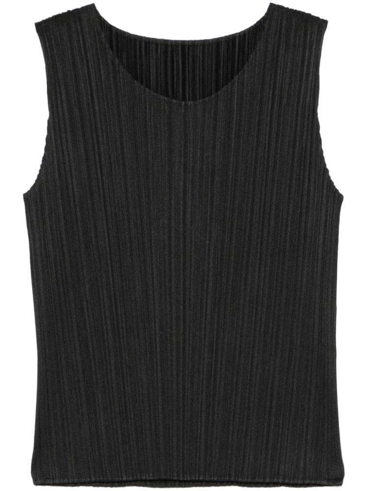 Pleats Please Issey Miyake pleated tank top - Black Cover